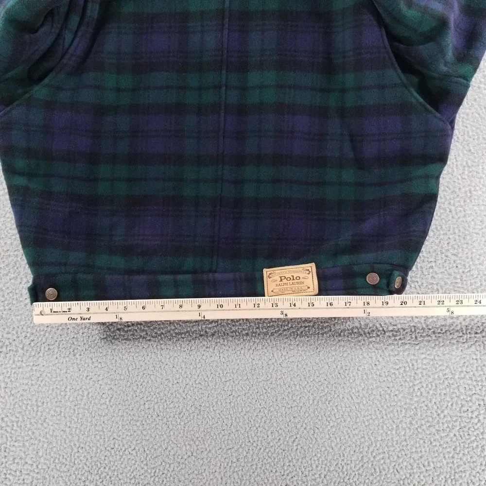 Polo Ralph Lauren Trucker Jacket Mens XL Blackwatch Tartan Wool Quilted Corduroy